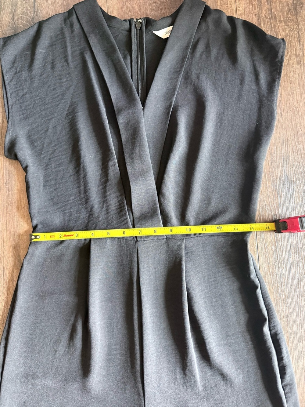 Nine West Black V-Neck Wide-Leg Jumpsuit - Picture 4 of 11